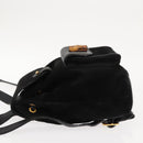 GUCCI Bamboo Backpack Suede Black Gold 003 58 0030 Auth ep11366-4