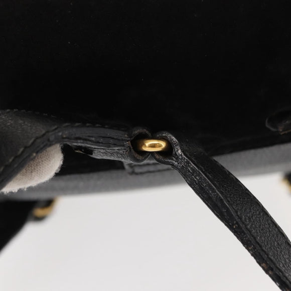 GUCCI Bamboo Backpack Suede Black Gold 003 58 0030 Auth ep11366