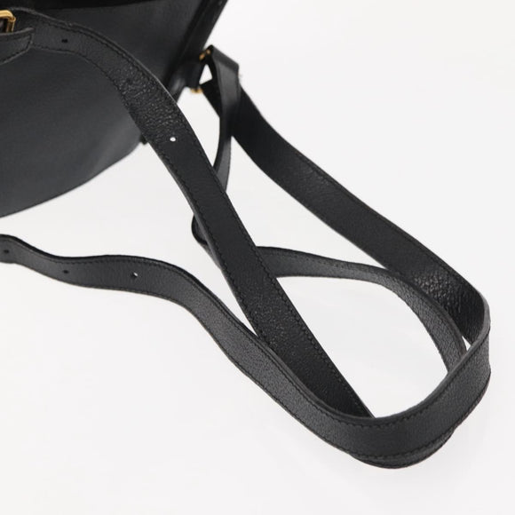 GUCCI Bamboo Backpack Suede Black Gold 003 58 0030 Auth ep11366