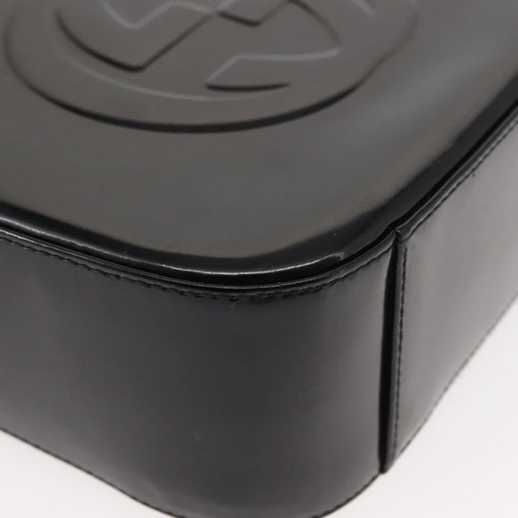 GUCCI Soho Shoulder Bag Enamel Black 007 2023 0249 Auth ep11367