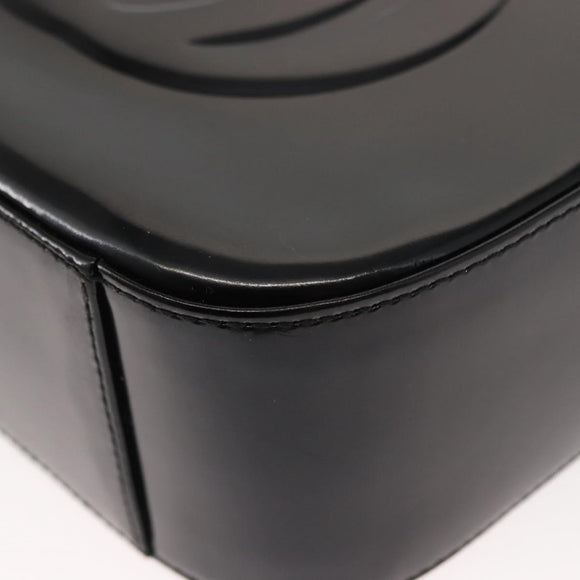 GUCCI Soho Shoulder Bag Enamel Black 007 2023 0249 Auth ep11367