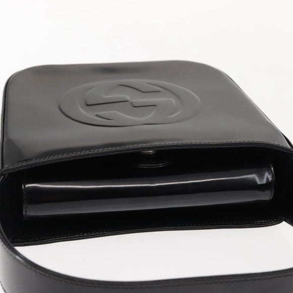 GUCCI Soho Shoulder Bag Enamel Black 007 2023 0249 Auth ep11367