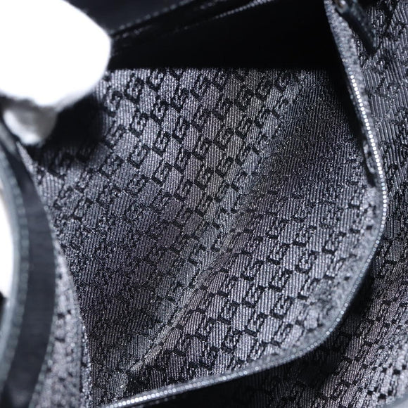 GUCCI Shoulder Bag Enamel Black Gold 001 4149 Auth ep11368