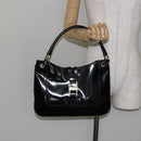 GUCCI Shoulder Bag Enamel Black Gold 001 4149 Auth ep11368-21