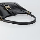 GUCCI Shoulder Bag Enamel Black Gold 001 4149 Auth ep11368-7