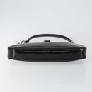GUCCI Shoulder Bag Enamel Black Gold 001 4149 Auth ep11368-5