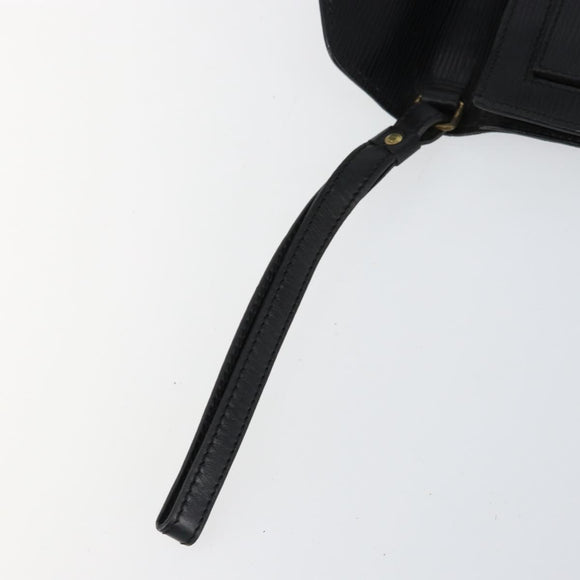 LOUIS VUITTON Epi Serie Dragonne Clutch Bag Black Noir M52612 LV Auth ep11370