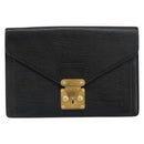 LOUIS VUITTON Epi Serie Dragonne Clutch Bag Black Noir M52612 LV Auth ep11370-13