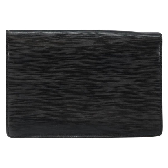 LOUIS VUITTON Epi Serie Dragonne Clutch Bag Black Noir M52612 LV Auth ep11370