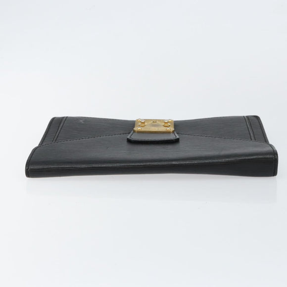 LOUIS VUITTON Epi Serie Dragonne Clutch Bag Black Noir M52612 LV Auth ep11370