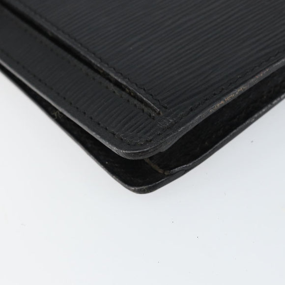 LOUIS VUITTON Epi Serie Dragonne Clutch Bag Black Noir M52612 LV Auth ep11370