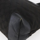 GUCCI GG Canvas Tote Bag Black Silver Auth ep11371-16