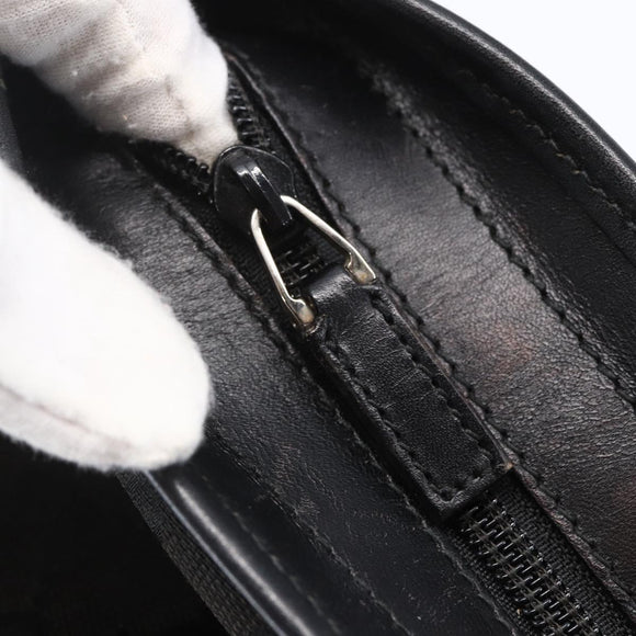 GUCCI GG Canvas Tote Bag Black Silver Auth ep11371