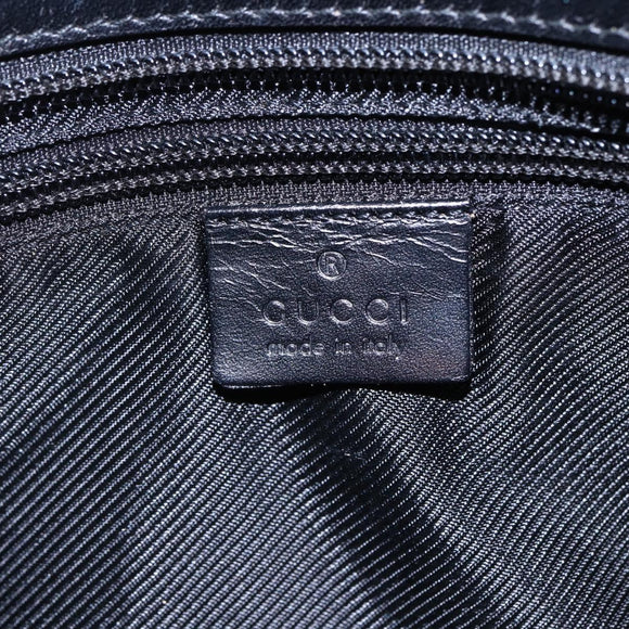 GUCCI GG Canvas Tote Bag Black Silver Auth ep11371