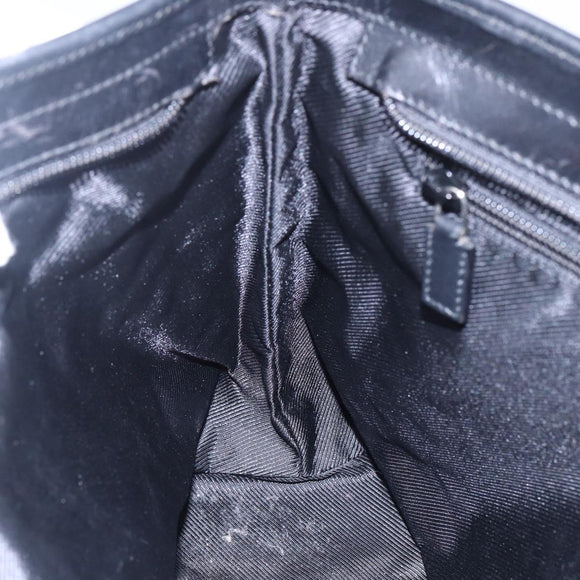 GUCCI GG Canvas Tote Bag Black Silver Auth ep11371