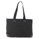 GUCCI GG Canvas Tote Bag Black Silver Auth ep11371-2