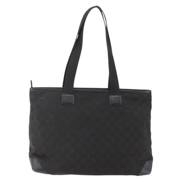 GUCCI GG Canvas Tote Bag Black Silver Auth ep11371 - 0