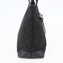 GUCCI GG Canvas Tote Bag Black Silver Auth ep11371-3