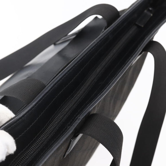 GUCCI GG Canvas Tote Bag Black Silver Auth ep11371