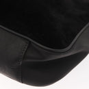 GUCCI Bamboo Shoulder Bag Suede Black Gold 001 1638 2615 Auth ep11372-14