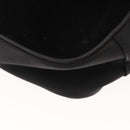 GUCCI Bamboo Shoulder Bag Suede Black Gold 001 1638 2615 Auth ep11372-15