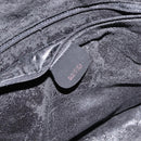 GUCCI Bamboo Shoulder Bag Suede Black Gold 001 1638 2615 Auth ep11372-17