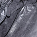 GUCCI Bamboo Shoulder Bag Suede Black Gold 001 1638 2615 Auth ep11372-10