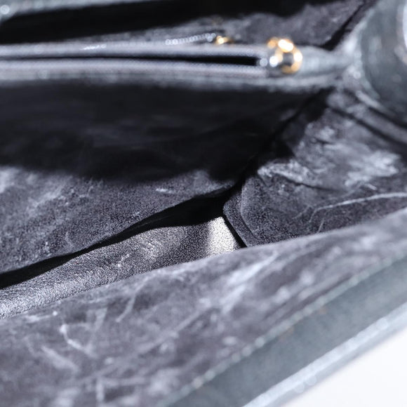 GUCCI Bamboo Tote Bag Suede Leather Black Gold 002 2853 0260 0 Auth ep11373