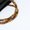 GUCCI Bamboo Tote Bag Suede Leather Black Gold 002 2853 0260 0 Auth ep11373-7