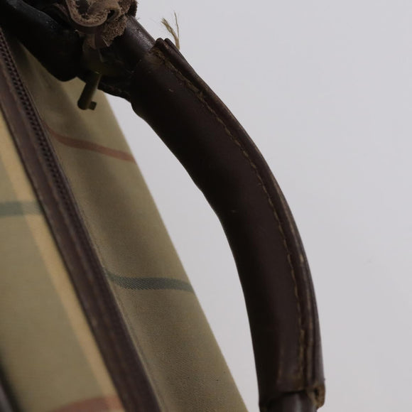 Burberrys Nova Check Hand Bag Canvas 2way Gold Beige Auth ep11376