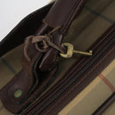 Burberrys Nova Check Hand Bag Canvas 2way Gold Beige Auth ep11376-16