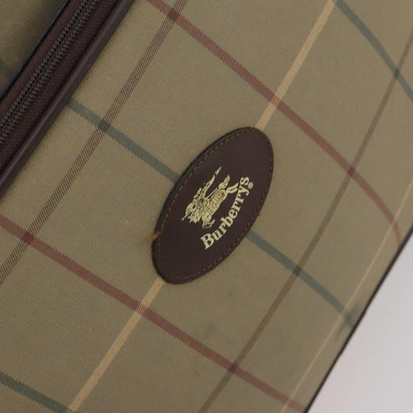 Burberrys Nova Check Hand Bag Canvas 2way Gold Beige Auth ep11376