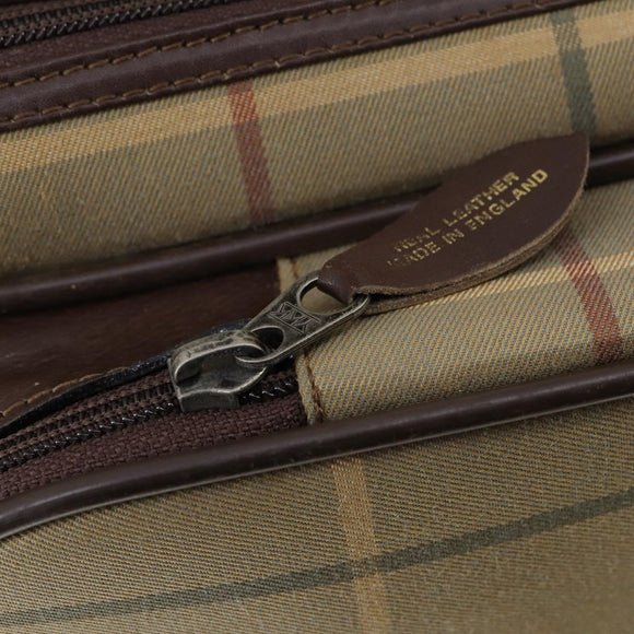 Burberrys Nova Check Hand Bag Canvas 2way Gold Beige Auth ep11376