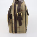 Burberrys Nova Check Hand Bag Canvas 2way Gold Beige Auth ep11376-4