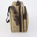Burberrys Nova Check Hand Bag Canvas 2way Gold Beige Auth ep11376-5