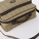 Burberrys Nova Check Hand Bag Canvas 2way Gold Beige Auth ep11376-6