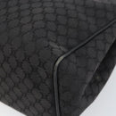 CELINE Macadam Canvas Hand Bag Black Silver Auth ep11378-9