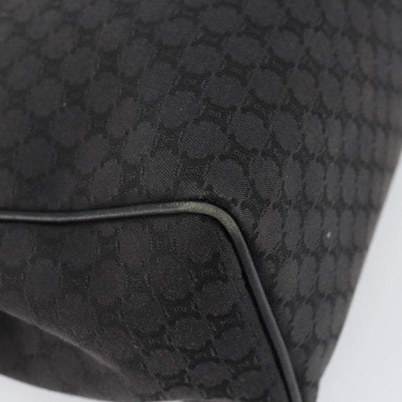 CELINE Macadam Canvas Hand Bag Black Silver Auth ep11378