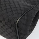 CELINE Macadam Canvas Hand Bag Black Silver Auth ep11378-15