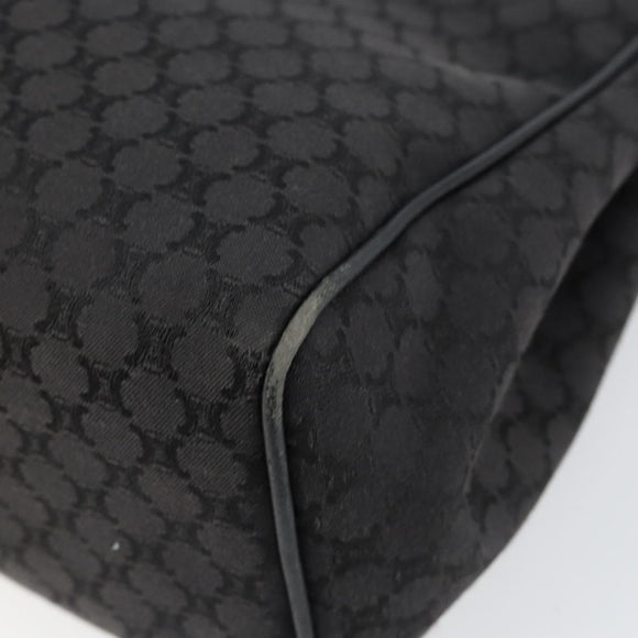 CELINE Macadam Canvas Hand Bag Black Silver Auth ep11378