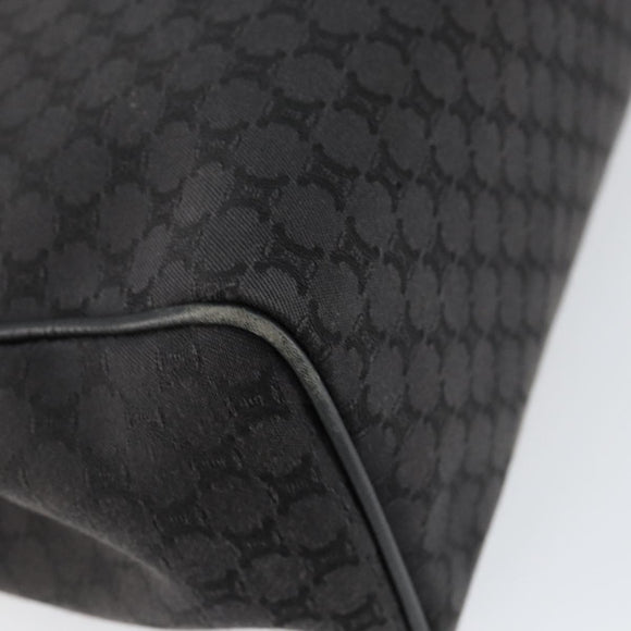 CELINE Macadam Canvas Hand Bag Black Silver Auth ep11378