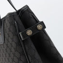 CELINE Macadam Canvas Hand Bag Black Silver Auth ep11378-17