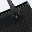 CELINE Macadam Canvas Hand Bag Black Silver Auth ep11378-10