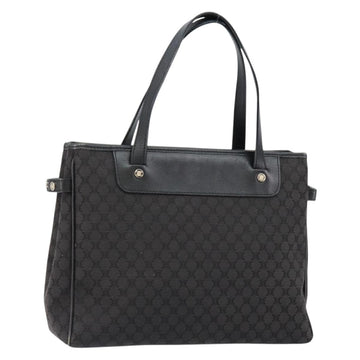 CELINE Macadam Canvas Hand Bag Black Silver Auth ep11378