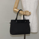 CELINE Macadam Canvas Hand Bag Black Silver Auth ep11378-24