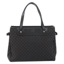 CELINE Macadam Canvas Hand Bag Black Silver Auth ep11378-2