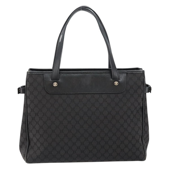 CELINE Macadam Canvas Hand Bag Black Silver Auth ep11378