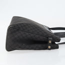 CELINE Macadam Canvas Hand Bag Black Silver Auth ep11378-3