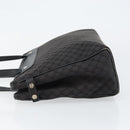 CELINE Macadam Canvas Hand Bag Black Silver Auth ep11378-4
