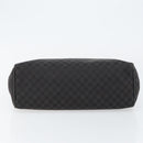 CELINE Macadam Canvas Hand Bag Black Silver Auth ep11378-5